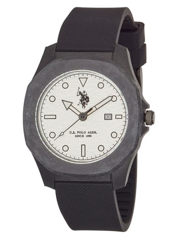 U.S. Polo Assn. Zegarek kwarcowy w kolorze czarno-białym