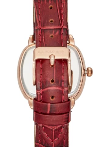 U.S. Polo Assn. Quarzuhr in Bordeaux/ Roségold
