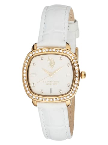 U.S. Polo Assn. Quarzuhr in Weiß/ Gold