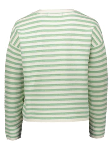 Vero Moda Sweter w kolorze jasnozielono-białym