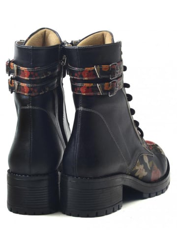 Goby Stiefeletten in Schwarz/ Bunt