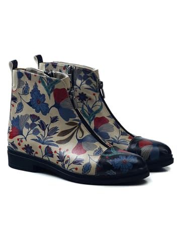 Goby Boots beige/blauw/meerkleurig