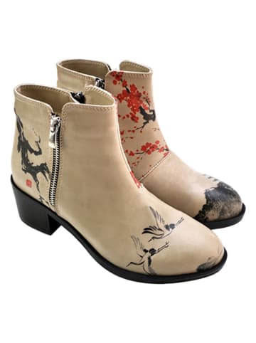 Goby Stiefeletten in Beige/ Bunt