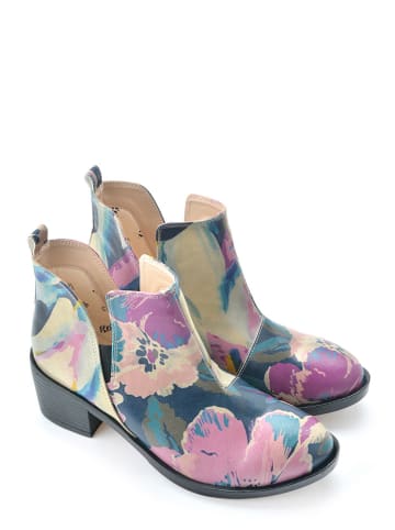Goby Enkelboots blauw/roze