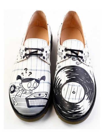 Goby Schnürschuhe in Schwarz/ Weiß