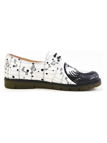Goby Schnürschuhe in Schwarz/ Weiß