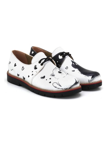 Goby Schnürschuhe in Schwarz/ Weiß