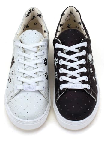 Goby Sneakersy w kolorze czarno-białym