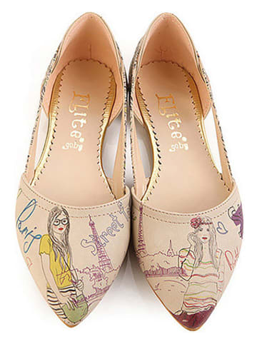 Goby Ballerinas in Beige/ Bunt