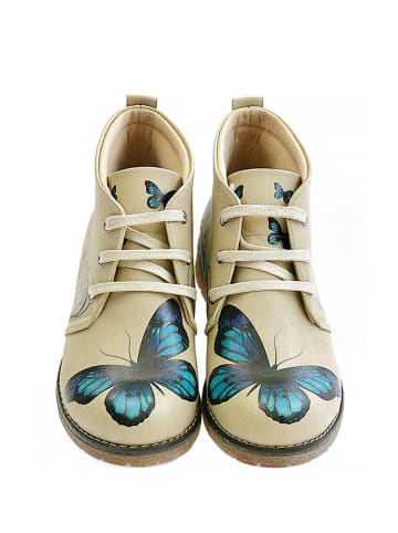 Goby Schnürschuhe in Beige