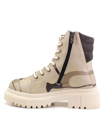 Goby Boots in Bunt/ Beige