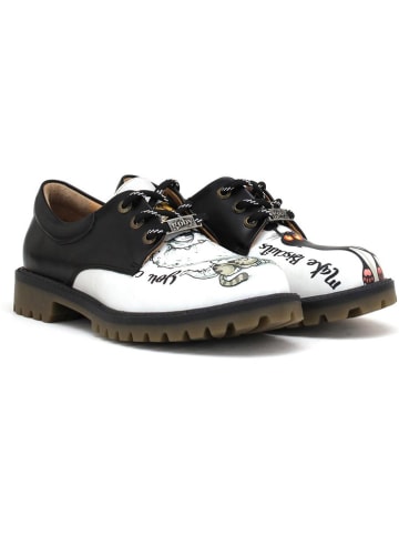 Goby Schnürschuhe in Schwarz/ Weiß