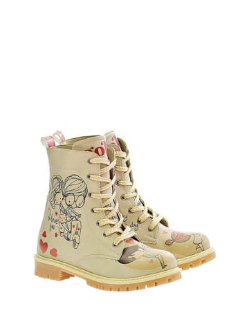 Goby Boots in Beige/ Bunt