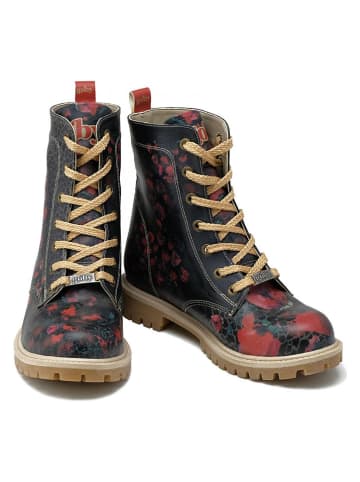 Goby Boots in Bunt/ Schwarz/ Rot