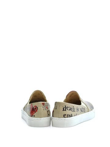 Goby Slipper in Beige/ Bunt