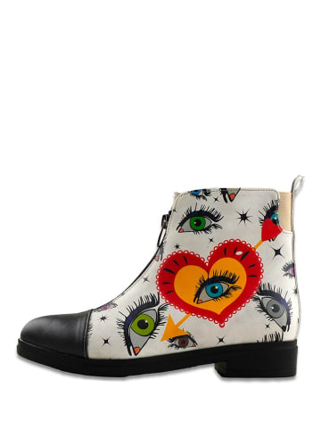 Goby Stiefeletten in Weiß/ Bunt