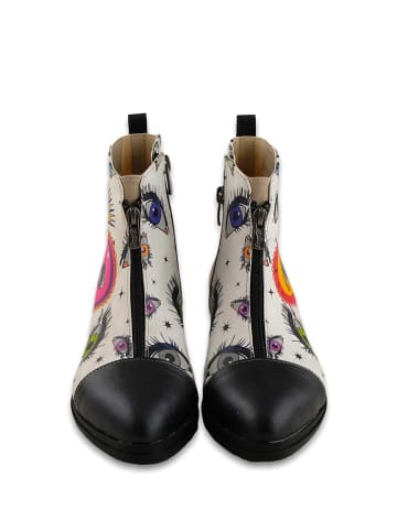 Goby Stiefeletten in Weiß/ Bunt