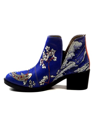 Goby Ankle-Boots in Blau/ Bunt