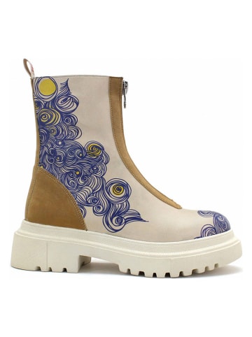 Goby Boots in Blau/ Beige