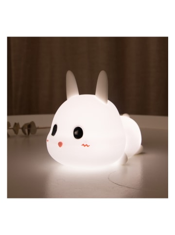 LA VAGUE Lampka nocna "Lazy bunny" w kolorze białym - 15,5 x 11,5 x 8 cm