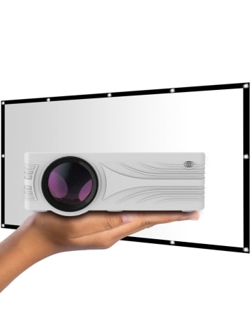  Cayler & Sons Projektor "LV-HD200" w kolorze białym z ekranem