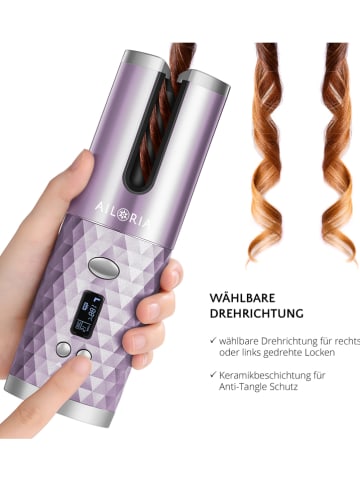 Ailoria Draadloze automatische krultang paars