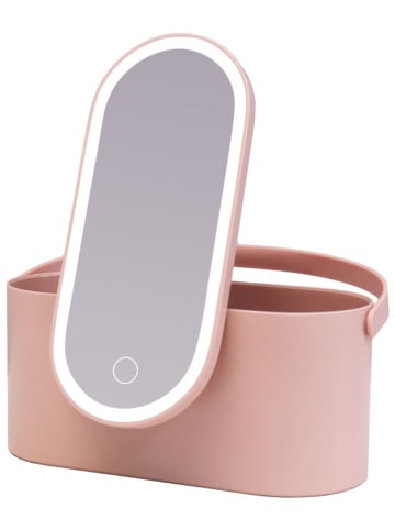 Ailoria Beautycase met dimbare ledspiegel lichtroze