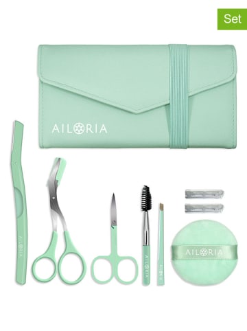 Ailoria 8tlg. Augenbrauen- und Gesichtspflege-Set in Mint