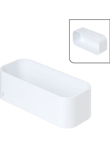 Tiger 2-in-1: wandplank en doucherek "2-Store" wit - (B)25 x (H)8 x (D)11 cm