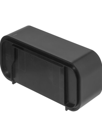 Tiger 2in1: Wandregal und Duschkorb "2-Store" in Schwarz - (B)25 x (H)8 x (T)11 cm