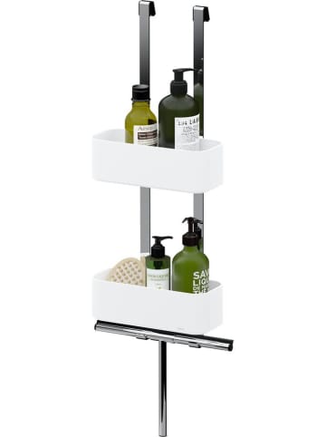 Tiger Duschkorb in Weiß - (B)24,9 x (H)65 x (T)13,3 cm