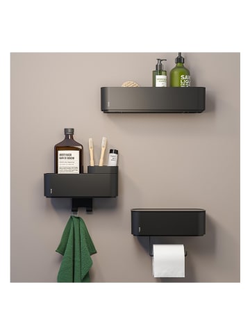 Tiger Doucherek "2-Store" zwart - (B)24,9 x (H)15,7 x (D)10,8 cm