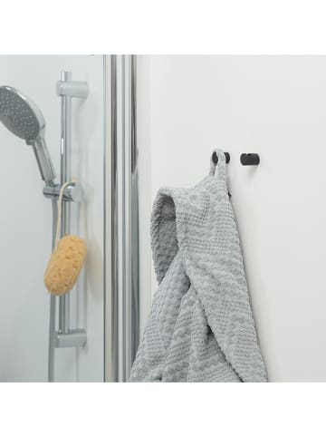 Tiger 2-delige set: handdoekhouders zwart - Ø 2 cm