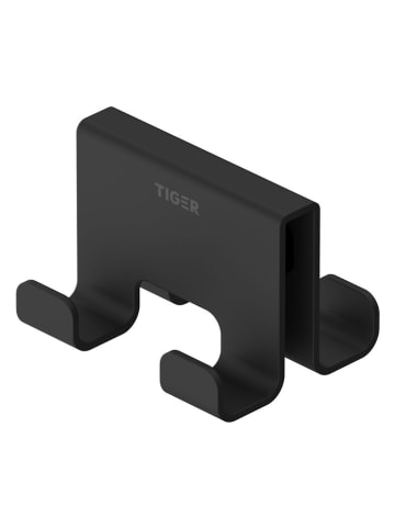 Tiger Duschhaken in Schwarz - (B)7 x (H)5 x (T)5,6 cm