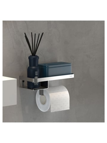 Tiger Edelstahl-Toilettenpapierhalter - (B)24 x (H)10 x (T)11,6 cm