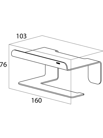 Tiger Edelstahl-Toilettenpapierhalter - (B)16 x (H)7,6 x (T)10,3 cm