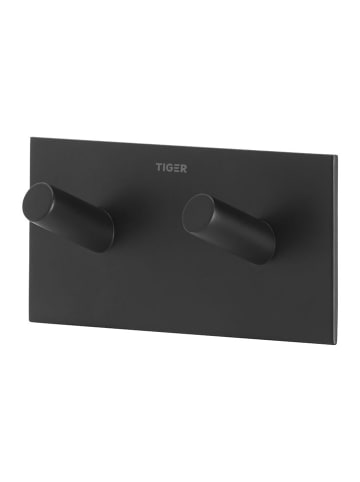 Tiger Handdoekhaken "Square" zwart - (B)9,5 x (H)4,5 x (D)2,7 cm