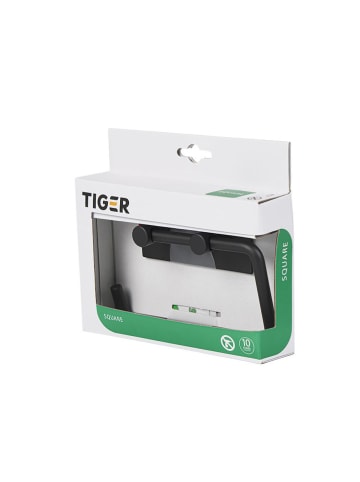 Tiger Toilettenpapierhalter ''Square'' in Schwarz - (B)9,5 x (H)4,5 x (T)2,5 cm