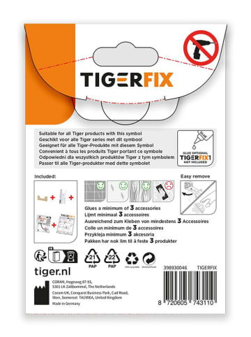 Tiger Zelfklevende montageset "Tigerfix Type 1"