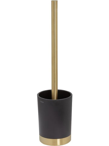 Tiger Toiletborstelgarnituur "Tune" zwart/goudkleurig - (B)9 x (H)40 cm