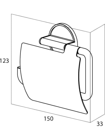 Tiger Toiletrolhouder "Tune" zwart - (B)15 x (H)12,3 cm
