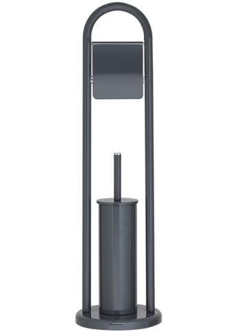 Sealskin Toiletpapierhouder met toiletborstel antraciet - (H)70,5 x Ø 19 cm