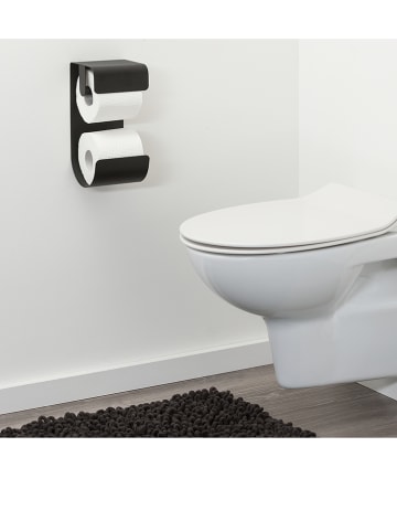 Sealskin Toiletrolhouder zwart - (B)11,5 x (H)12,5 x (D)5,5 cm