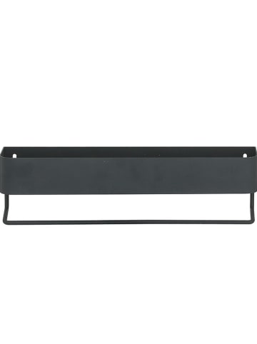 Sealskin Wandregal "Brix" in Schwarz - (B)35 x (H)10 x (T)8 cm