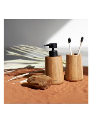 Sealskin 2-delige set: tandenborstelhouder en zeepdispenser "Earth" lichtbruin