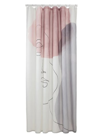 Sealskin Douchegordijn "Made" lichtroze/grijs - (L)200 x (B)180 cm