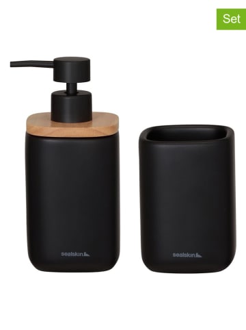 Sealskin 2-delige badkameraccessoireset "Mind" zwart