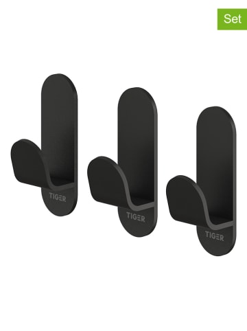 Tiger 2er-Set: Handtuchhaken "Func" in Schwarz - (H)6 cm
