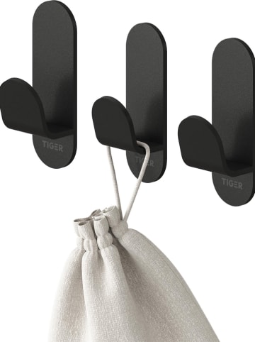 Tiger 2er-Set: Handtuchhaken "Func" in Schwarz - (H)6 cm