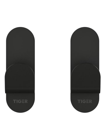 Tiger 2-delige set: handdoekhaken "Func" zwart - (H)6 cm